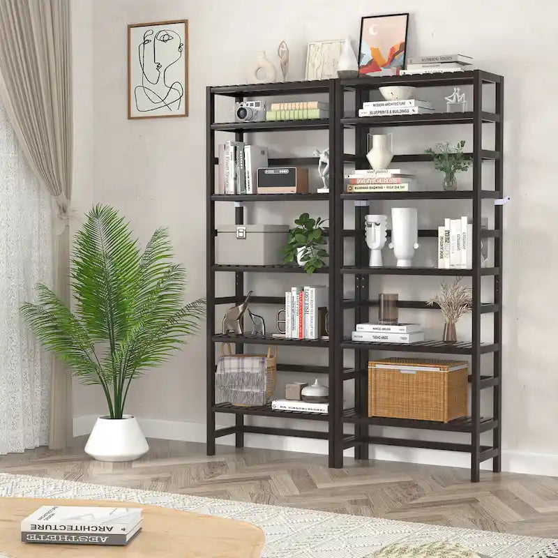 6-Tier Bamboo Storage Shelf Rack