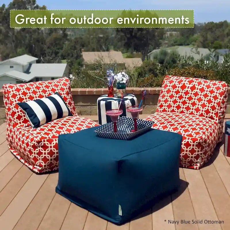 Trellis-Pouf für drinnen und draußen, 27 in L x 27 in W x 17 in H