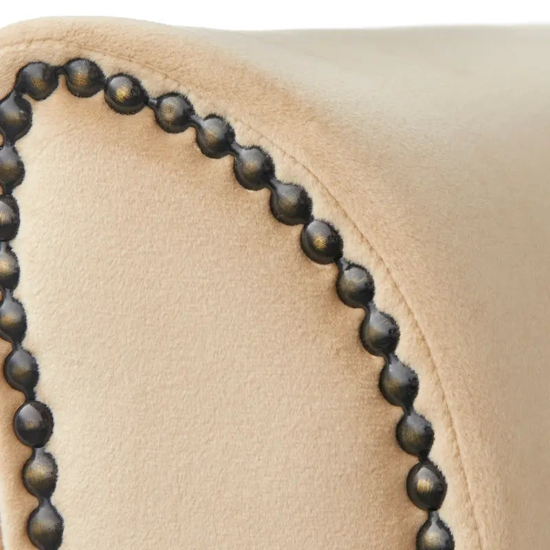 Chaise longue contenitore con bordino a borchie