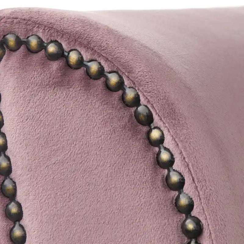 Chaise longue contenitore con bordino a borchie