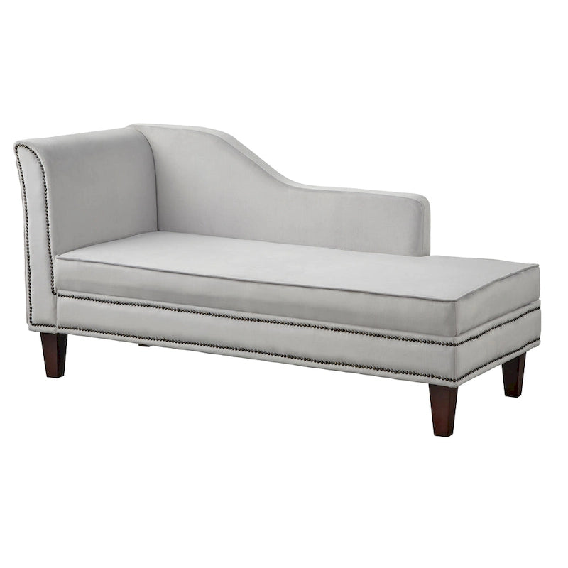 Chaise longue contenitore con bordino a borchie