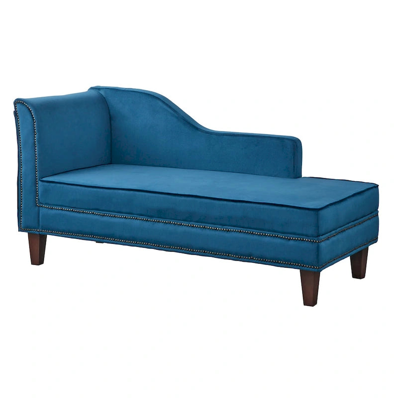 Chaise longue contenitore con bordino a borchie