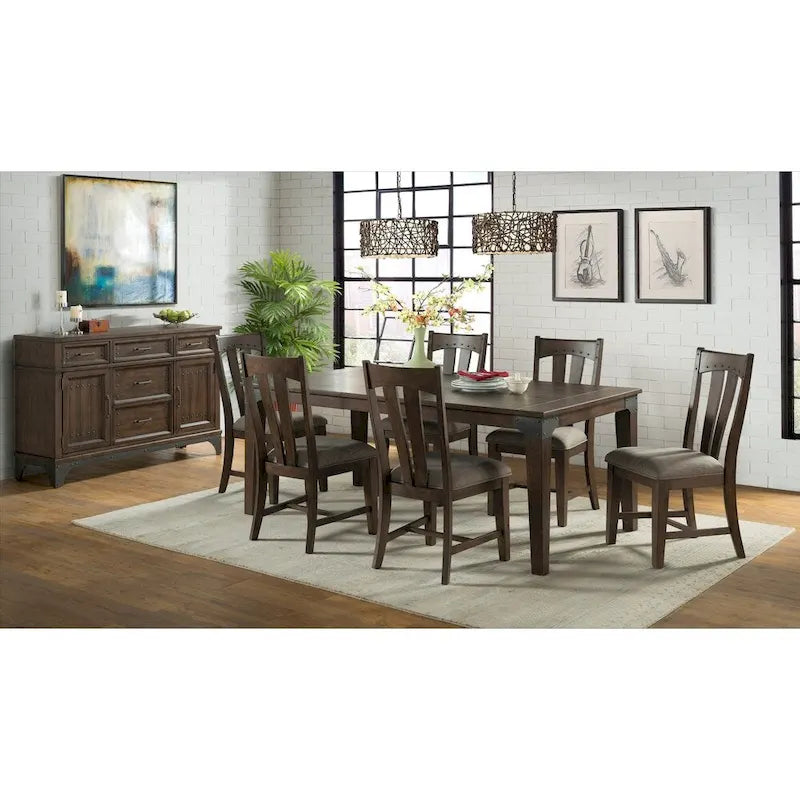 Gun Powder Grey Splat Back Side Chairs (Set of 2)