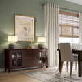 Credenza buffet contemporanea in legno massello, larga 60, marrone ramato - 17d x 60w x 30h