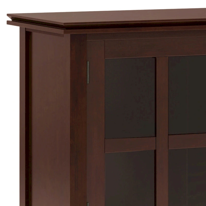 Solid Wood 60 Wide Contemporary Sideboard Buffet in Russet Brown - 17d x 60w x 30h