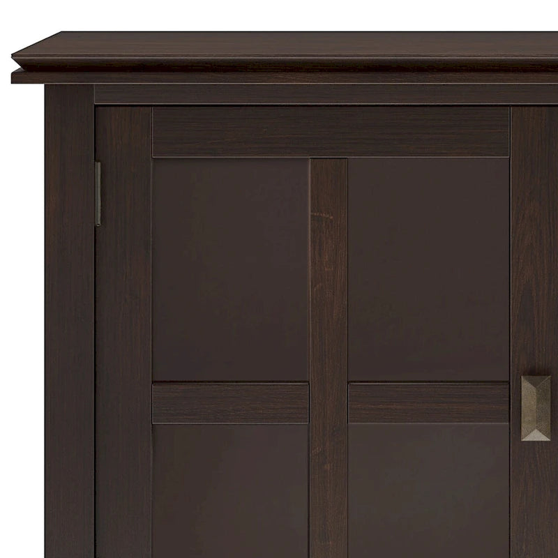 Credenza buffet contemporanea in legno massello, larga 60, marrone ramato - 17d x 60w x 30h