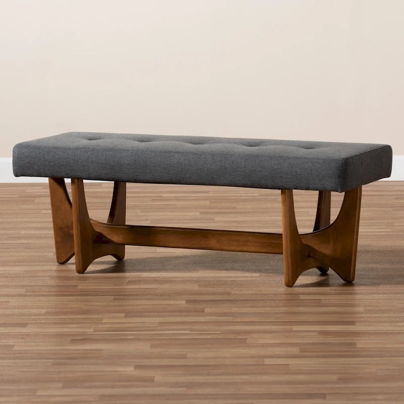 Mid-century Modern Upholstered Bench