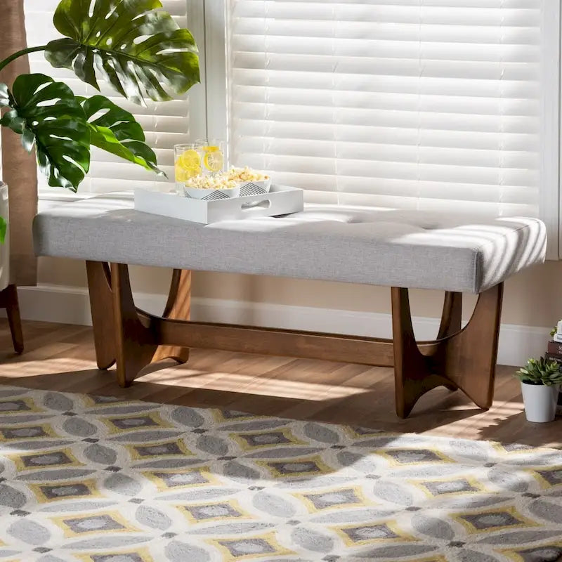 Mid-century Modern Upholstered Bench