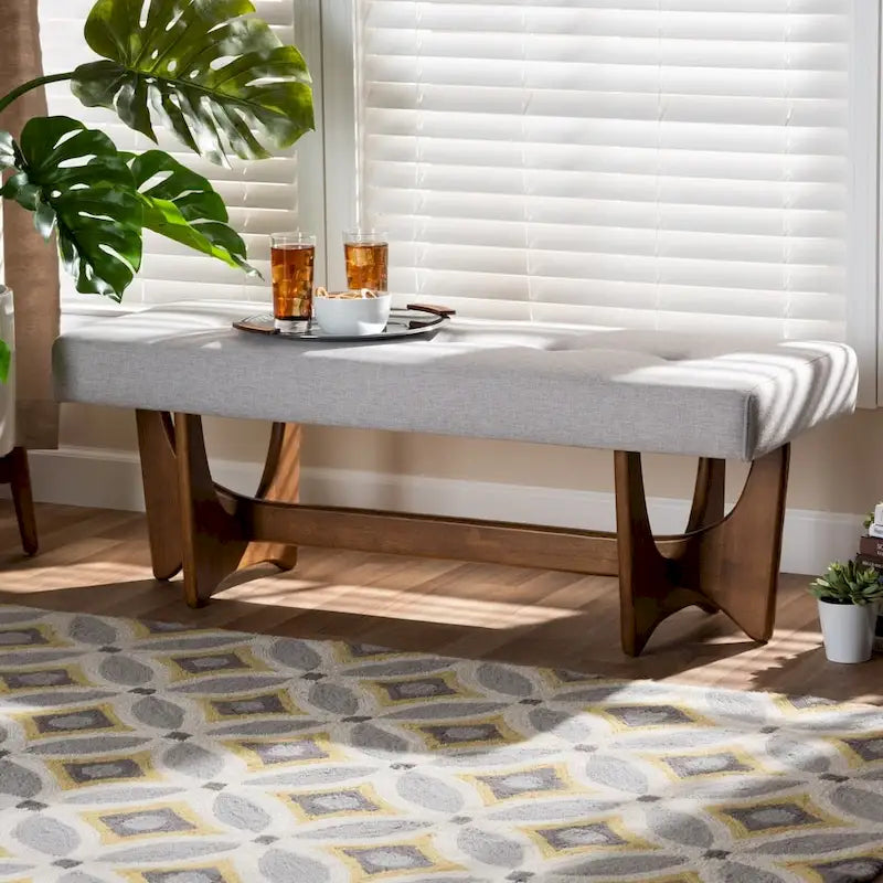 Mid-century Modern Upholstered Bench