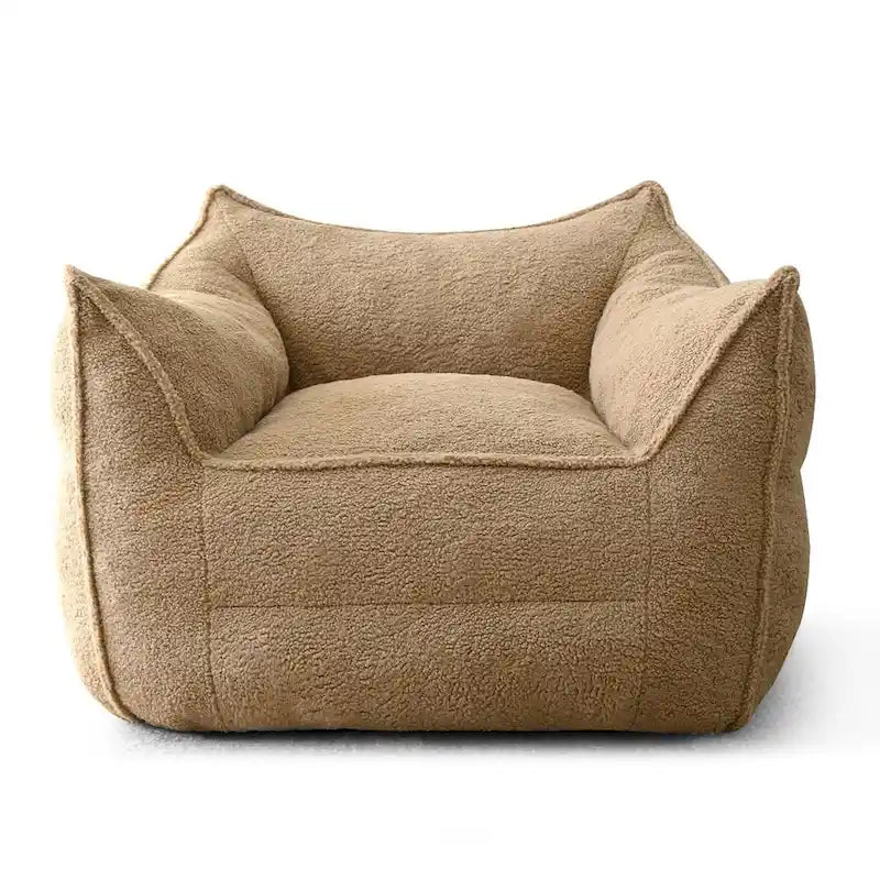 Faux Fabric Bean Bag Sofa Chair with Memory Foam
