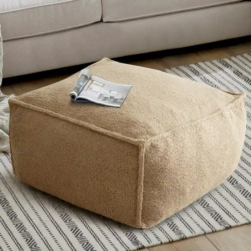 Faux Fabric Bean Bag Sofa Chair with Memory Foam