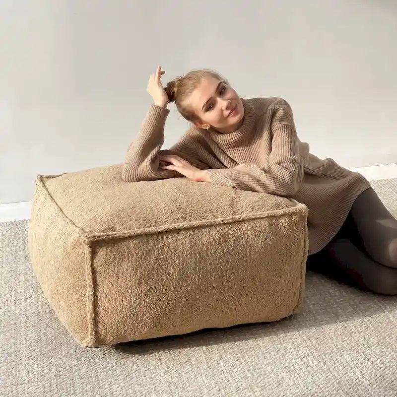 Faux Fabric Bean Bag Sofa Chair with Memory Foam