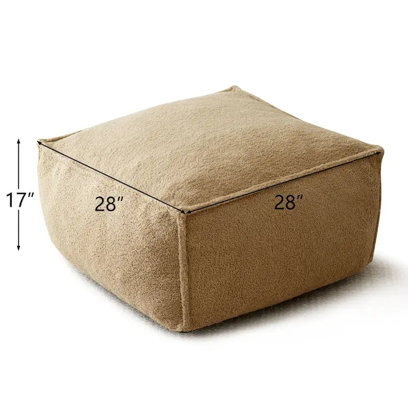 Faux Fabric Bean Bag Sofa Chair with Memory Foam