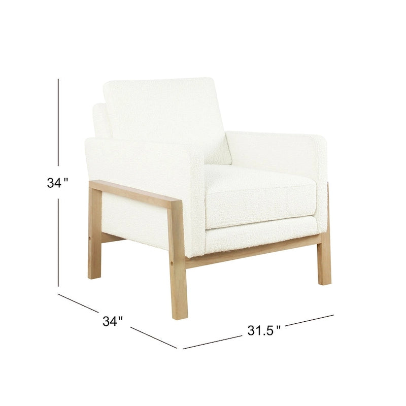 Modern Wood Frame Accent Chair