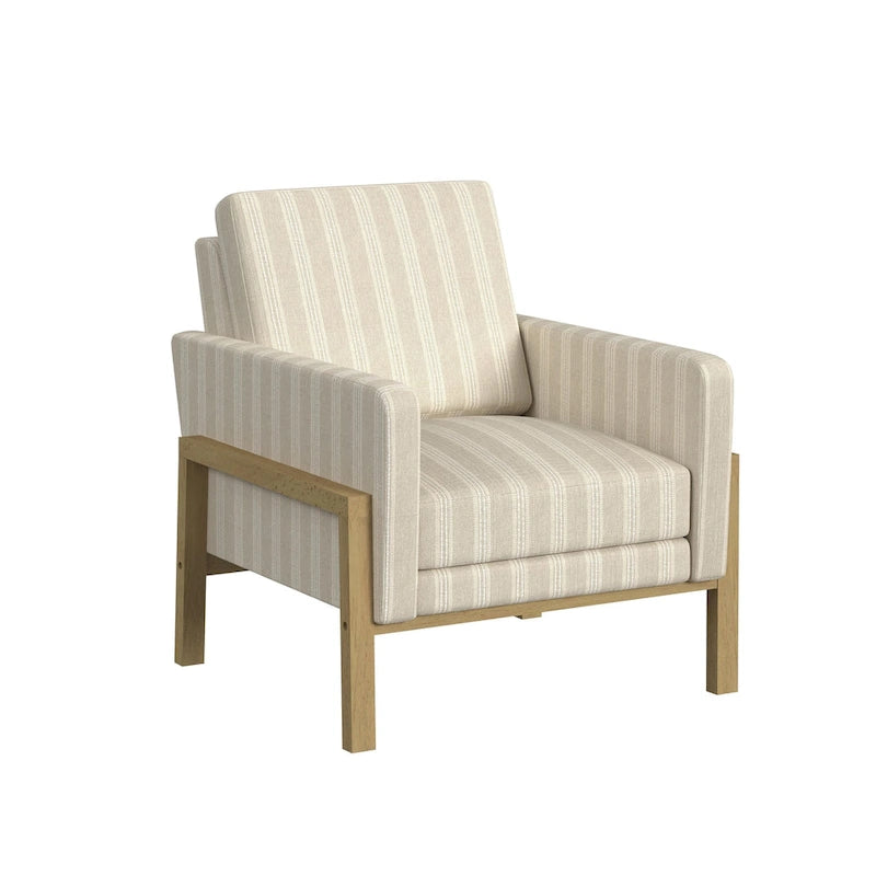Modern Wood Frame Accent Chair