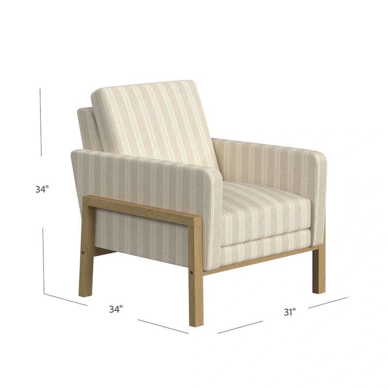 Modern Wood Frame Accent Chair