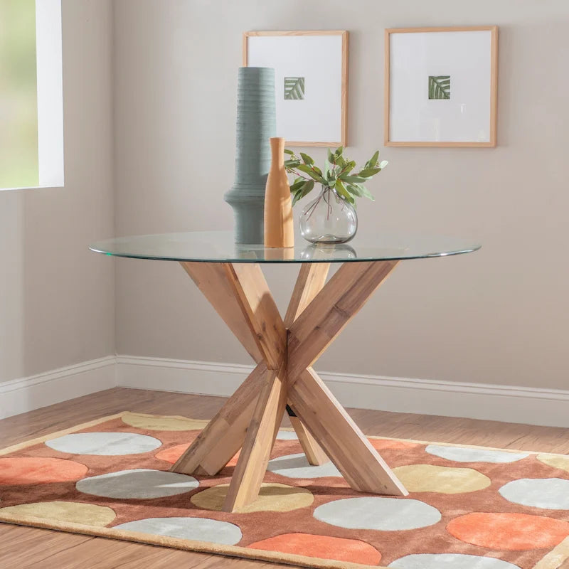 Round Glass Dining Table