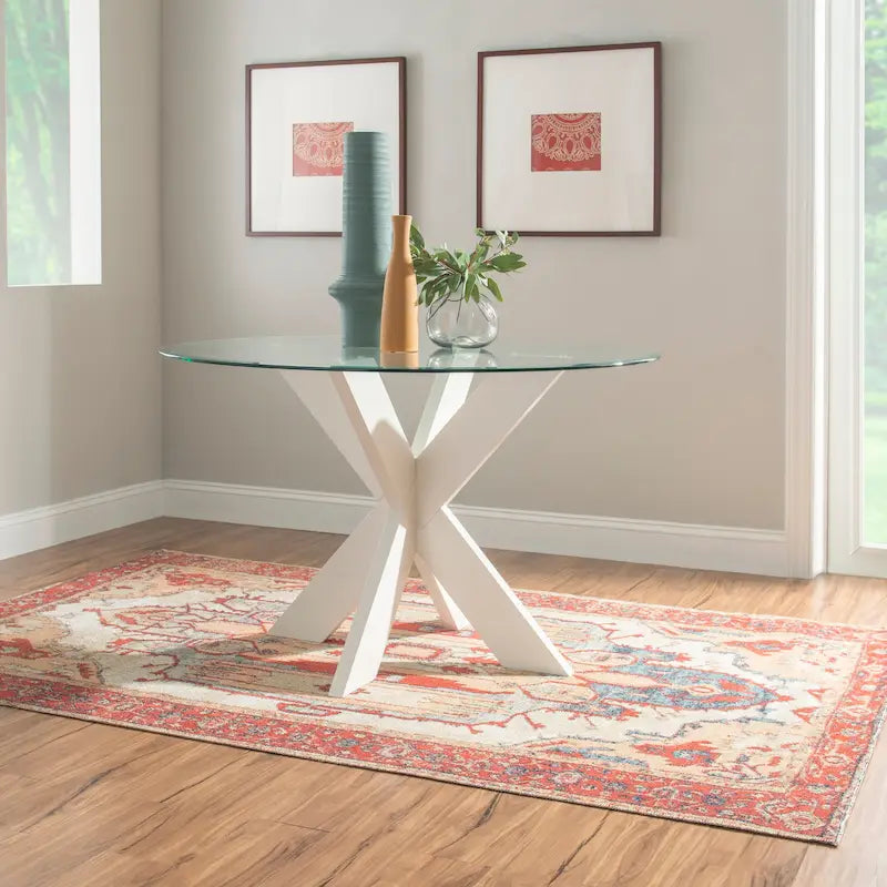 Round Glass Dining Table