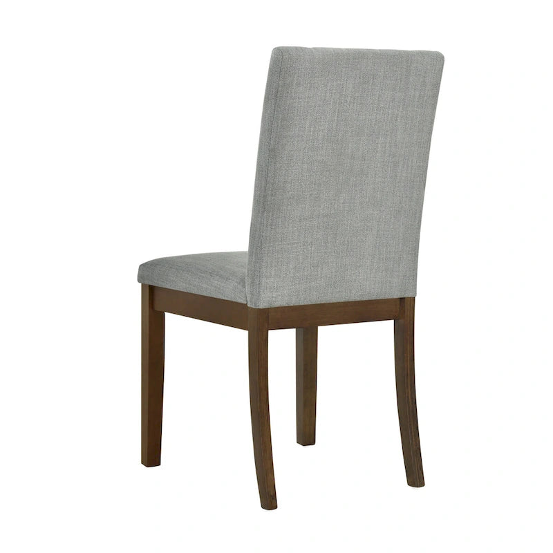 Sedia da pranzo imbottita con schienale a canali, set di 2