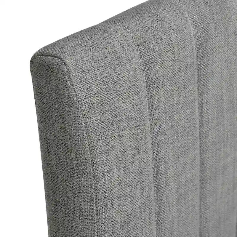 Sedia da pranzo imbottita con schienale a canali, set di 2
