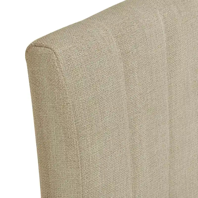Sedia da pranzo imbottita con schienale a canali, set di 2