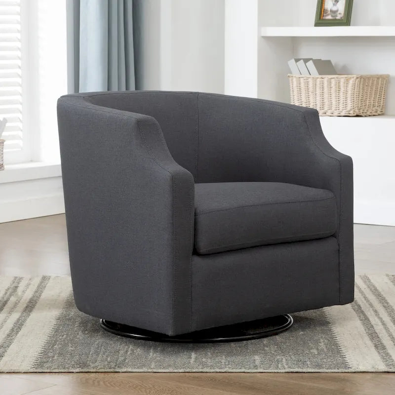 Sillón mecedor giratorio tipo barril