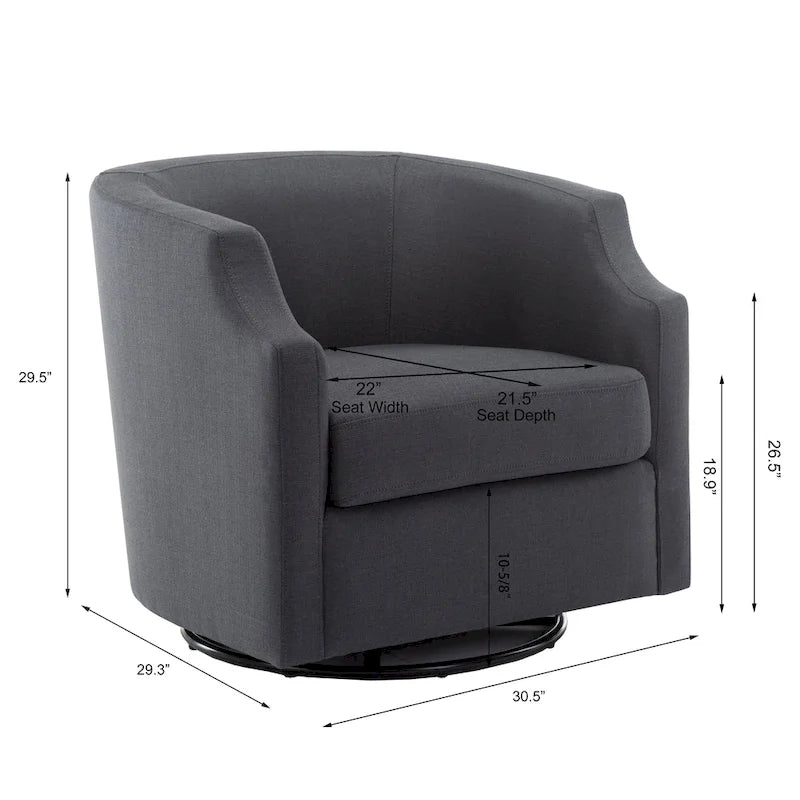 Sillón mecedor giratorio tipo barril
