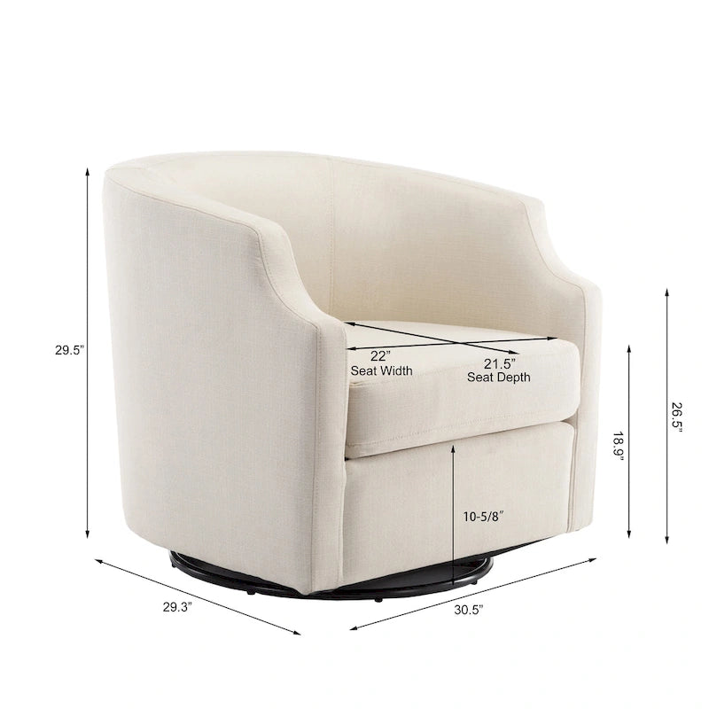 Sillón mecedor giratorio tipo barril