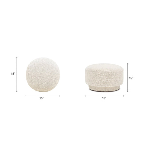 15" Mushroom Footstool Ottoman