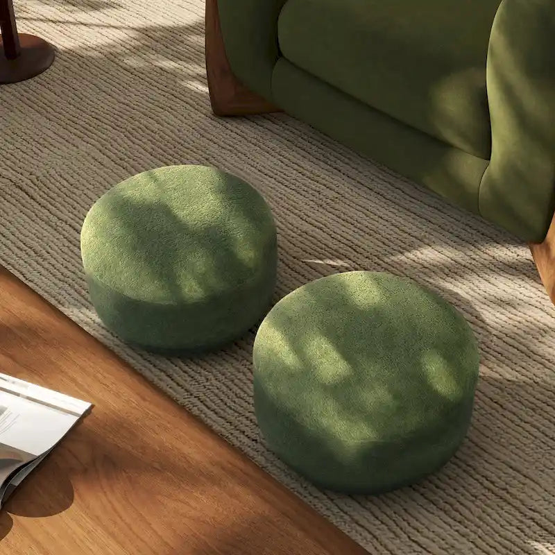 Reposapiés otomano con forma de champiñón de 15"