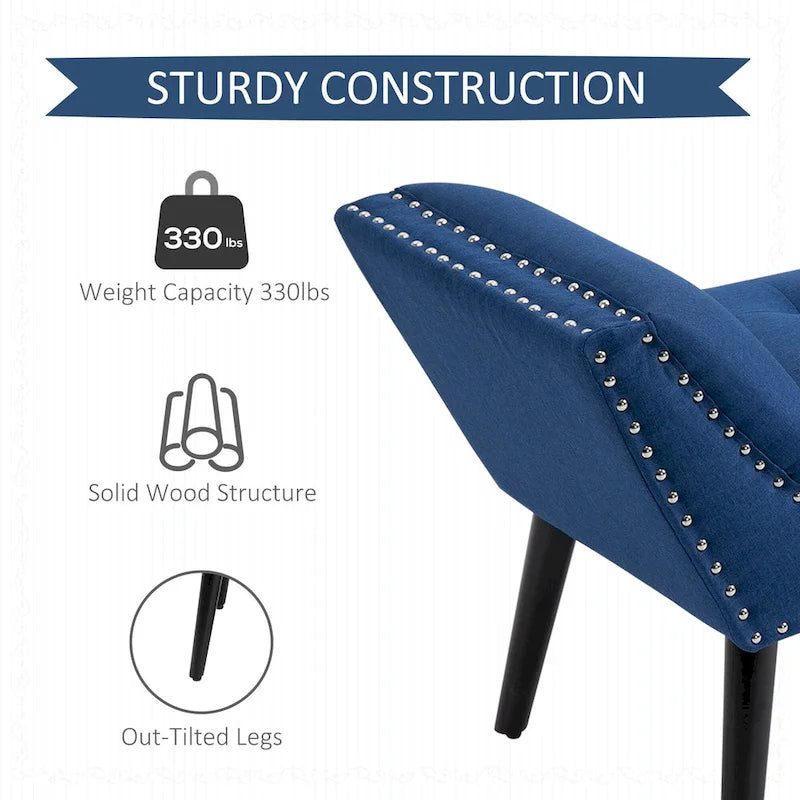 Modern Button Tufted Sitting Bench – Fabric Upholstered Ottoman for Bedroom or Living Room