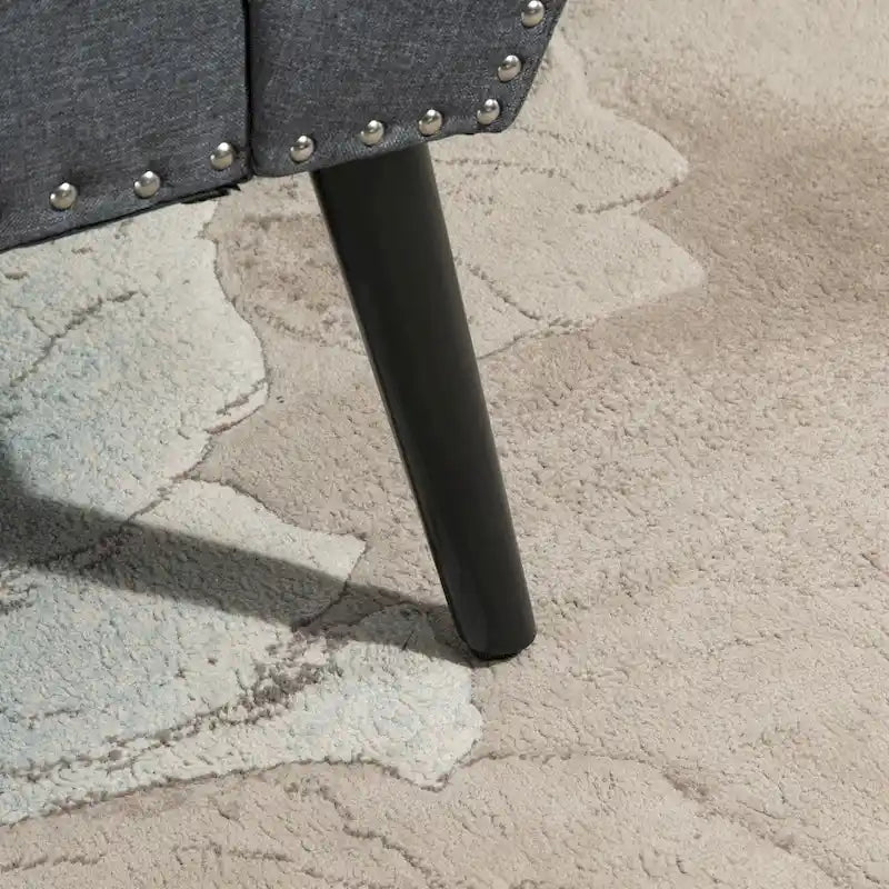 Banc moderne capitonné à boutons – pouf rembourré en tissu pour chambre ou salon