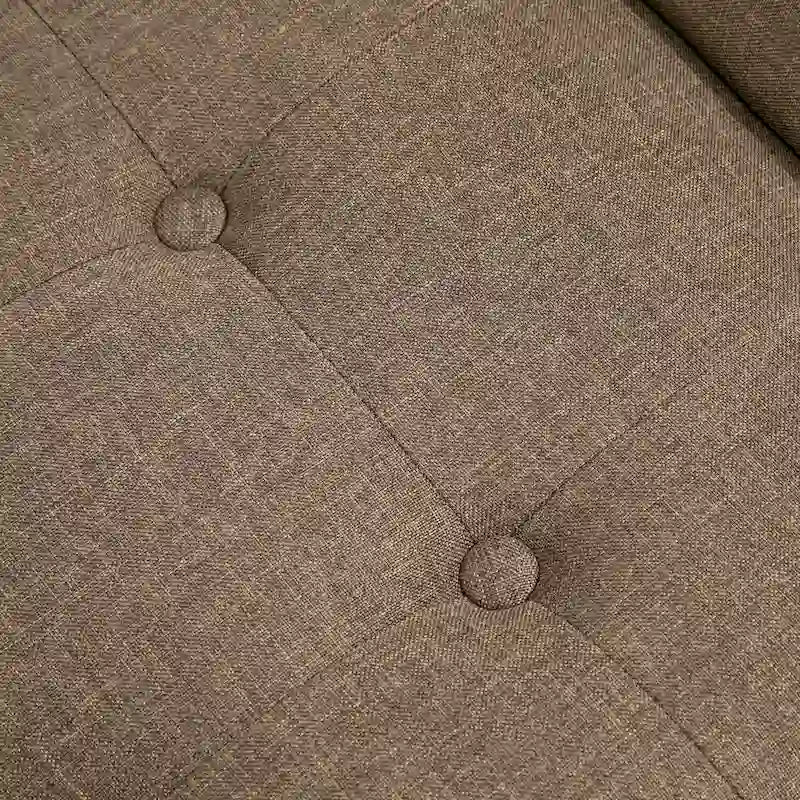 Banc moderne capitonné à boutons – pouf rembourré en tissu pour chambre ou salon