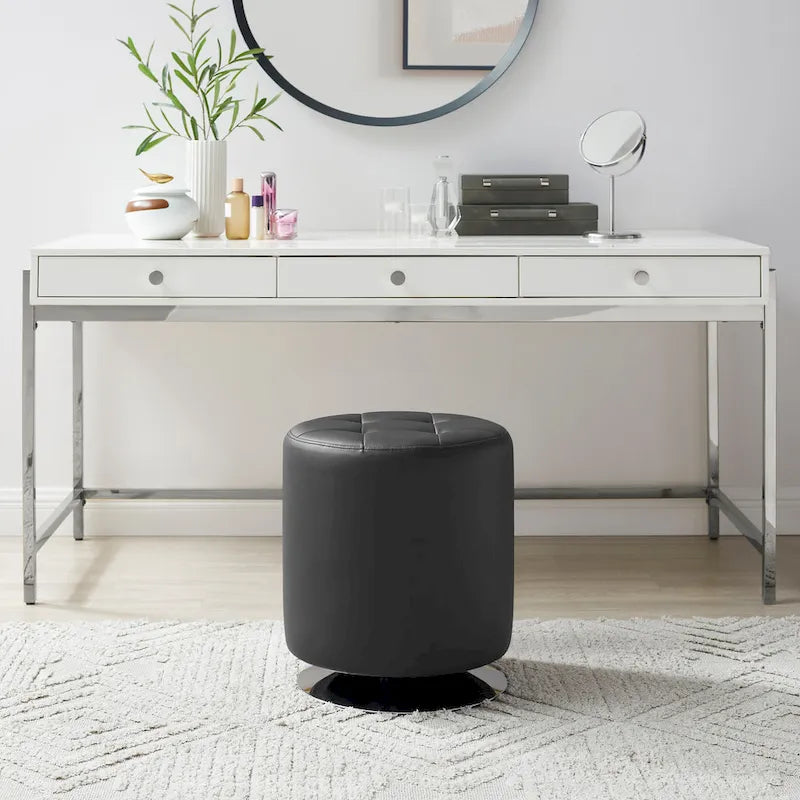 Pouf girevole in similpelle