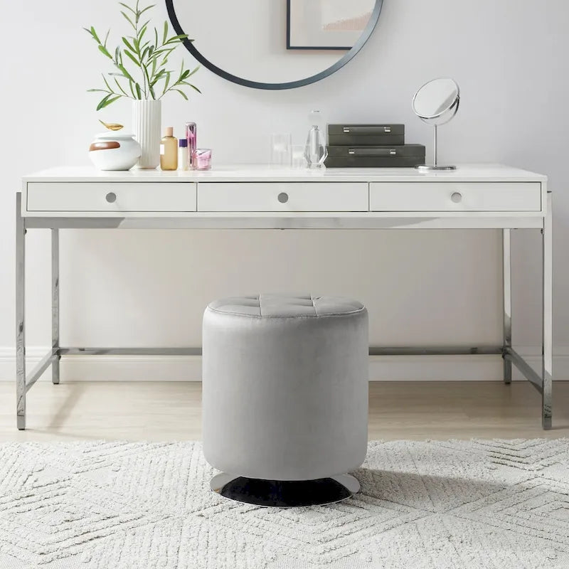 Pouf girevole in similpelle