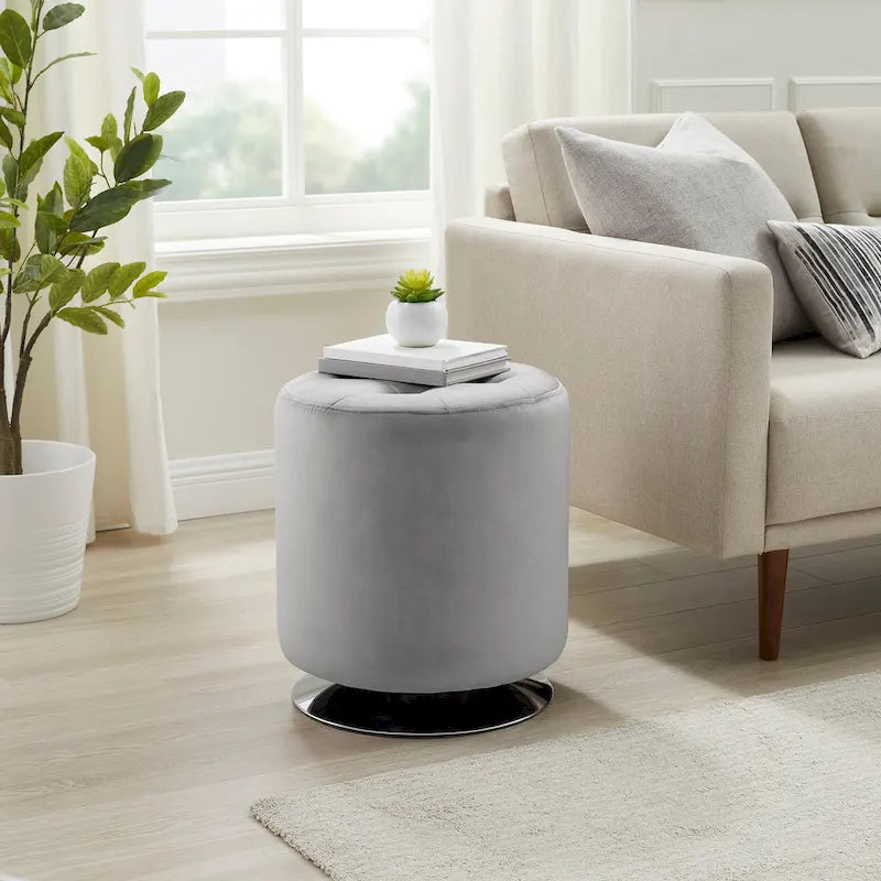 Pouf girevole in similpelle