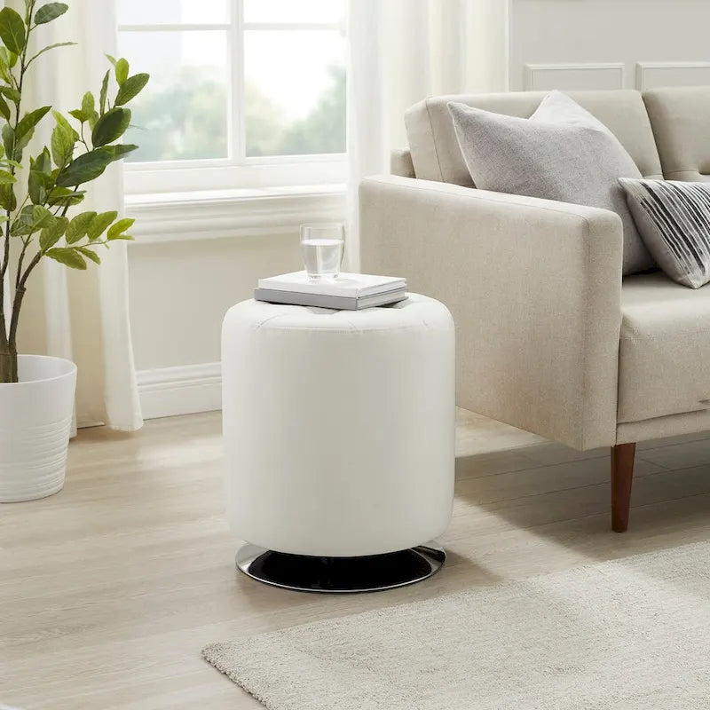 Pouf girevole in similpelle