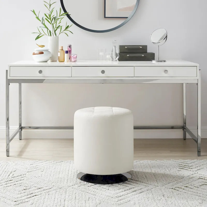 Pouf girevole in similpelle
