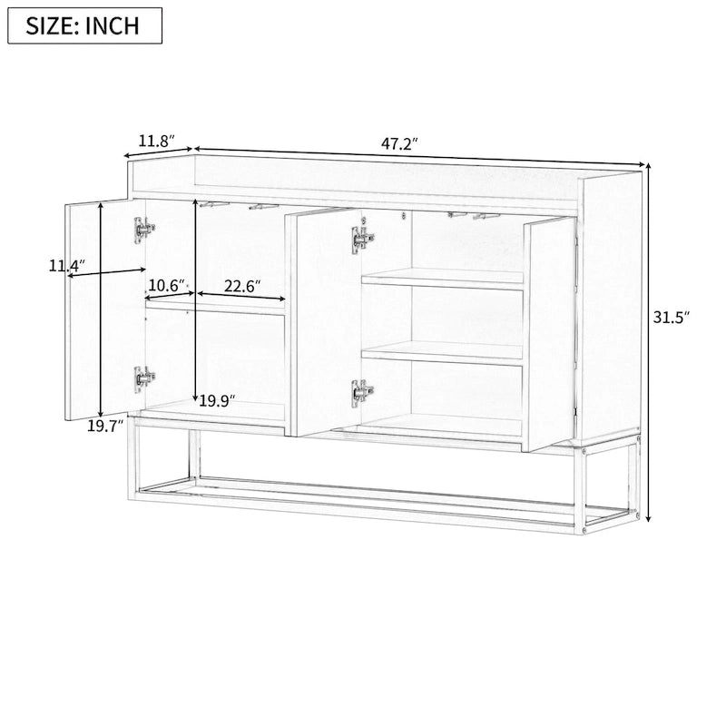Credenza contenitore per sala da pranzo e ingresso