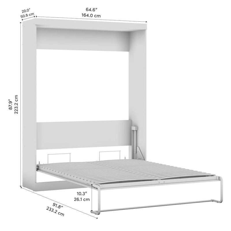 Cama abatible Queen de 65W - Cama de pared ahorradora de espacio