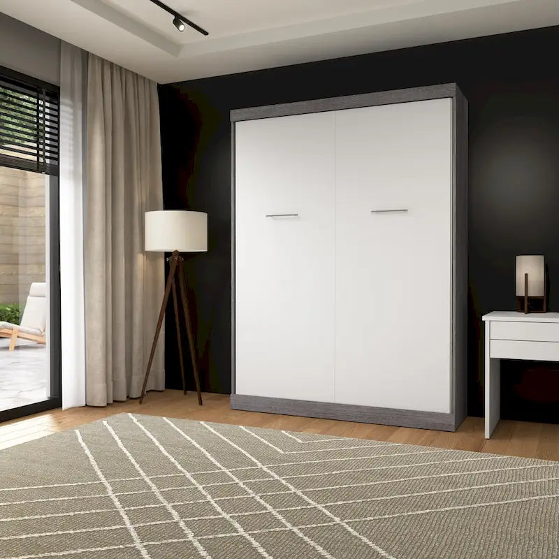 Cama abatible Queen de 65W - Cama de pared ahorradora de espacio