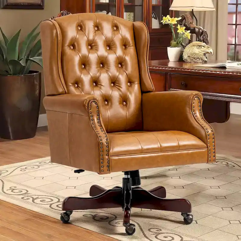Classic Executive Office Chair High Back Wingback
