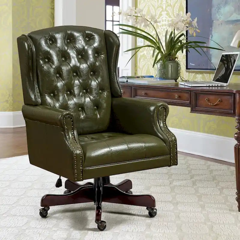 Classic Executive Office Chair High Back Wingback