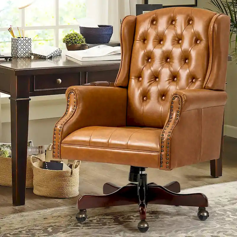 Classic Executive Office Chair High Back Wingback
