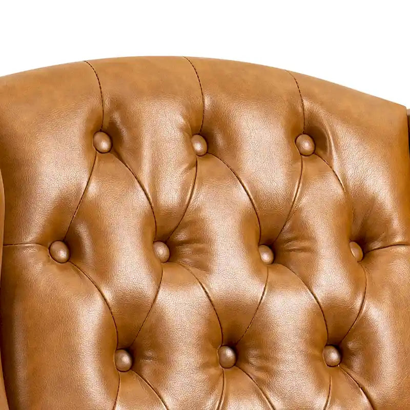 Sedia da ufficio classica direzionale con schienale alto e design wingback