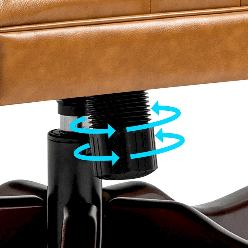 Sedia da ufficio classica direzionale con schienale alto e design wingback