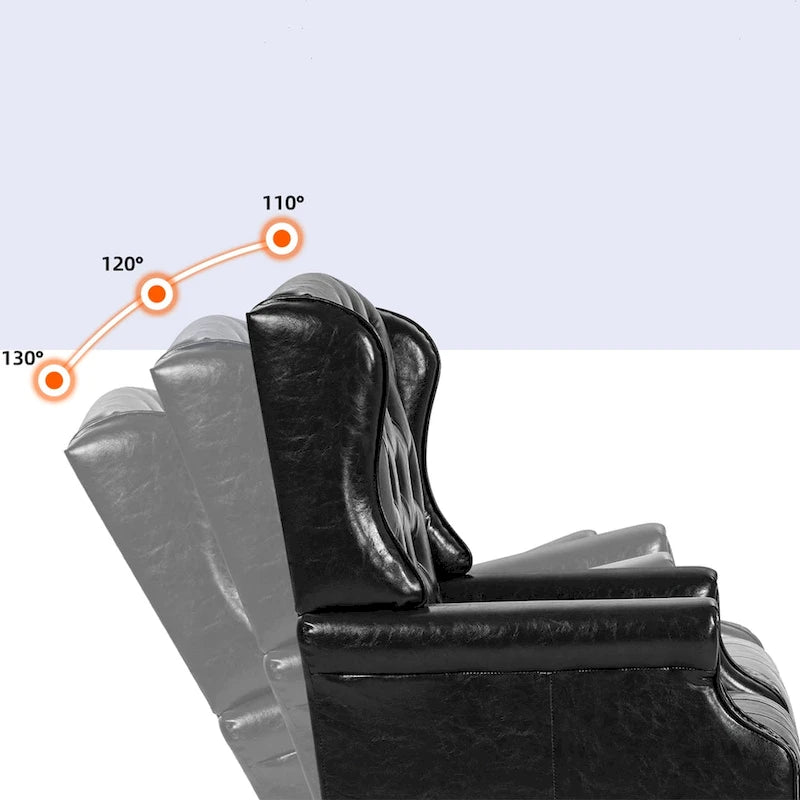 Sedia da ufficio classica direzionale con schienale alto e design wingback