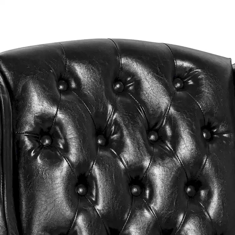 Sedia da ufficio classica direzionale con schienale alto e design wingback