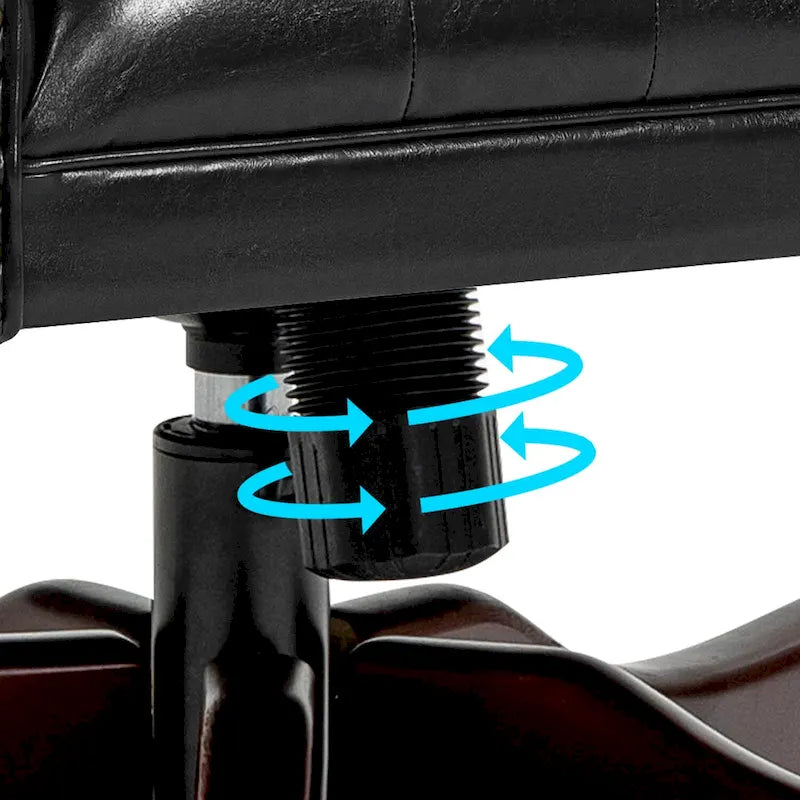 Sedia da ufficio classica direzionale con schienale alto e design wingback