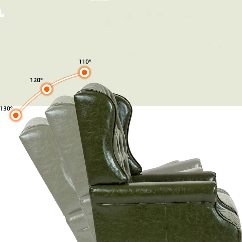 Sedia da ufficio classica direzionale con schienale alto e design wingback